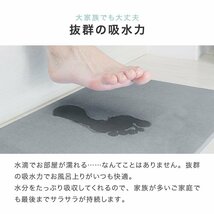 【限定セール】グリーン 珪藻土バスマット Lサイズ 60×39cm アスベスト検査済 安全 速乾 防カビ 消臭 抗菌 お風呂 マット おしゃれ_画像5