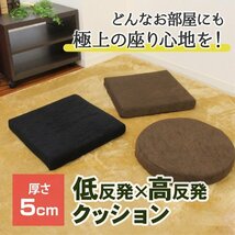 【限定セール】新品 低反発×高反発クッション 厚さ5cm 2層構造 パイル生地 洗えるカバー チェアパッド オフィス インテリア 座布団_画像2