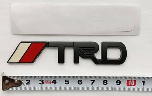 【新品・未使用】TRD　3Dエンブレム メッキシルバー ミニサイズ 金属製 トヨタ ステッカー　エンブレム ブラック（黒）