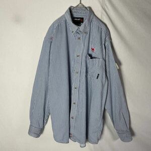 ARIAT 長袖ワークシャツ　ストライプ　古着　Lサイズ　WORKWEAR