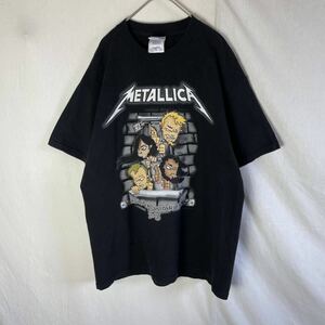 00's TENNESSEE RIVER アメリカ製 METALLICA 半袖プリントTシャツ　古着　Lサイズ　ブラック　ヴィンテージ バンドTシャツ