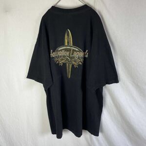 半袖プリントTシャツ　古着　ブラック　バックプリント