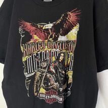 アメリカ製　HARLEY-DAVIDSON 半袖プリントTシャツ　古着　Lサイズ　ブラック　_画像3