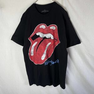 ROLLING STONES 半袖プリントTシャツ　古着　Lサイズ　ブラック　バンドTシャツ