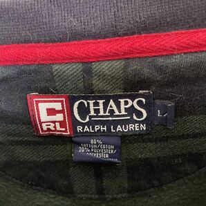 CHAPS RALPH LAUREN 総柄スウェットシャツ トレーナー 古着 Lサイズ チェック柄 の画像3