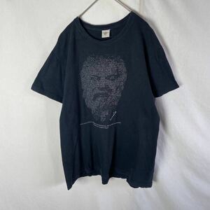 thinkgreece 半袖プリントTシャツ　古着　Lサイズ　ネイビー