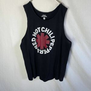 RED HOT CHILI PEPPERS tank top old clothes XL size black 