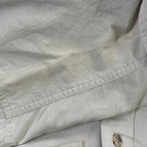 カーハート 半袖ワークシャツ　ボタンダウン 古着　XL-TALL サイズ　ベージュ　WORKWEAR_画像8