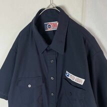 UNITED STATES UNIFORM COMPANY アメリカ製　半袖ワークシャツ　古着　XLサイズ　ネイビー　WORKWEAR_画像2