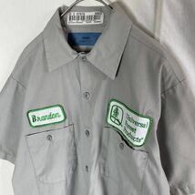 cintas 半袖ワークシャツ　古着　Mサイズ　グレー　WORKWEAR_画像2