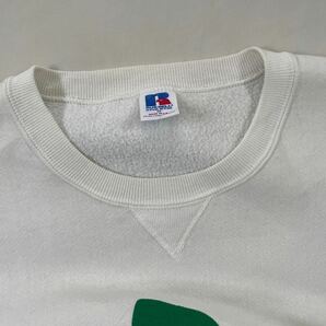 90's アメリカ製 RUSSELL ATHLETIC プリントスウェットシャツ トレーナー 古着 Mサイズ ホワイト ヴィンテージ の画像9