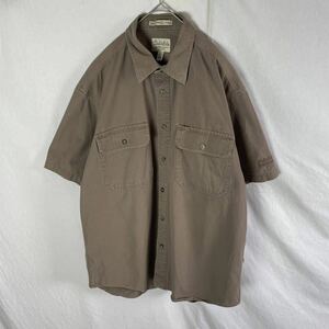 cabela's 半袖ワークシャツ　古着　Lサイズ　ブラウン　WORKWEAR