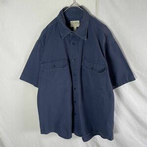 cabela's 半袖ワークシャツ　古着　Lサイズ　ネイビー　WORKWEAR