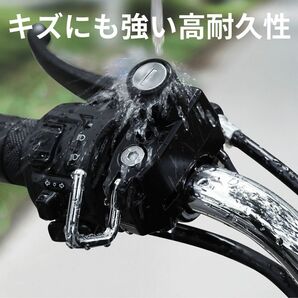 ヘルメットホルダー バイク 自転車 ヘルメットロック 汎用 登山 雨 鍵タイプ ハンドル 汎用性 マウンテンバイク クロスバイク キーロック式の画像4