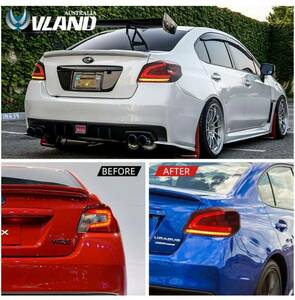 【送料込み】VLAND スバル WRX STI S4 VAB VAG LED テールランプ 流れるウィンカー (レッドテールランプ）