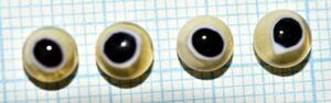 ルアーメイキング　ハンドメイド 　グラスアイ　hand made glass eyes for lure making （11583-489）本格的　ルアービルダー用　日本製