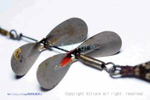 PFLUGER TAMDEM SPINNER OH.USA C1880年後期(5732-115)VINTAGE RARE METAL LURE, 希少蒐集家向けヴィンテージメタルルアー、オールドルアー