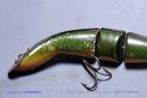 VINTAGE WOODEN LURE HEDDON GAME FISHER #5500 3/4OZ 4 3/4" C1923（8236-61）USA MADE #OLDLURE #ARTLURE_VINTAGE ＃ヴィンテージ_画像3