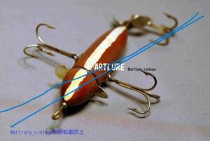 VINTAGE WOODEN LURE HEDDON PROTOTYPE ROTERY HEAD LURE 蒐向け向け(ZA16-387）USA MADE #OLDLURE #ARTLURE_VINTAGE ＃ヴィンテージルアー