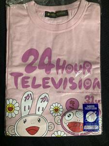 嵐 24時間テレビ Tシャツ 2008年 村上隆 カイカイ＆キキ チャリTシャツ ピンク Mサイズ