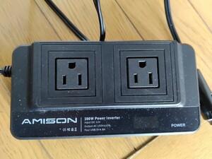 　AMISON 200W パワーインバーター コンセント2個口 とUSB4個口　中古品