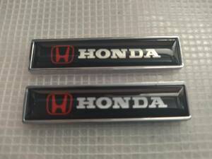 【２個セット】HONDA(ホンダ) エンブレムプレート 縦1.4cm×横5.8cm×厚3mm　無限　ムゲン　