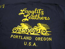 LANGLITZ LEATHERS ★ CANADA製 限定serial No付き ラングリッツレザー 前後フルプリント バイカーTシャツ ★ 箱付きデット未使用_画像7