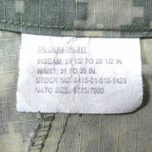 米軍実物 09年製 sizeM-S Trouser ACU デジタルカモ 迷彩 8ポケカーゴパンツ ★ 良好美品 / ビンテージ ミリタリー ARMY NAVY USAFの画像3