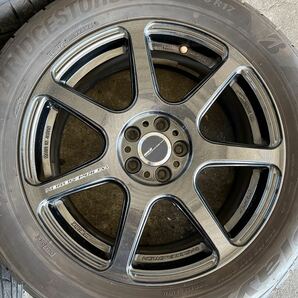 美品 WORK EMONON 17×7J +47 PCD100 5H BRIDGESTONE PlayZ PXⅡ 225/55R17 ワーク エモーション 17インチ 4本セットの画像4