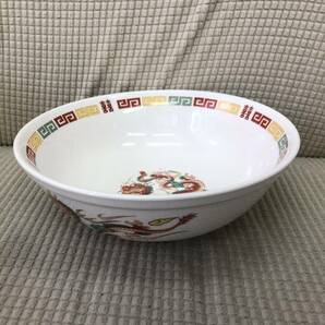 [食器] 銘無し「龍のデザイン：ラーメンどんぶり」 高さ：約7.5cm 円直径：約20cm 丼 どんぶり碗 中華食器の画像1