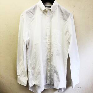 [洋服] メンズ「BALENCIAGA：バレンシアガ バックロゴ ホワイト 長袖シャツ」 サイズ：37(XL) ボタンダウン バックプリント 白 ブランドの画像2