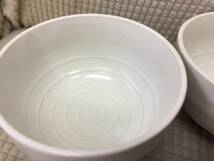 [食器] 銘無し「4個セット：湯飲み/無地/白地」和食器 使用感あり 茶器 高さ：約6cm 口直径：約10cm_画像3