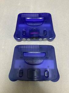 Nintendo 64 nintendo body 2 pcs operation verification ending clear purple rare 