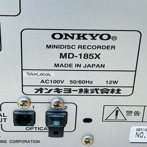 ☆ ONKYO オンキョー MD-185X MDデッキ MDレコーダー SA-0409i100 ☆の画像5