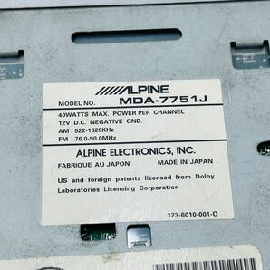 ☆ ALPINE アルパイン MDA-7751J MDデッキ MDプレーヤー オーディオ SA-0426b80 ☆の画像6