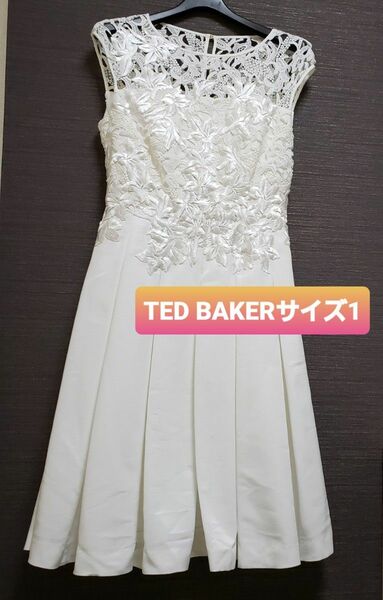 テッドベイカー　総レース　最高級　ウェディング　ドレス　コレクション　純白　S イベント キャバドレ ワンピース　
