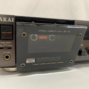 AKAI アカイ GX-73 3ヘッドカセットデッキ 通電OK ジャンク オーディオの画像4
