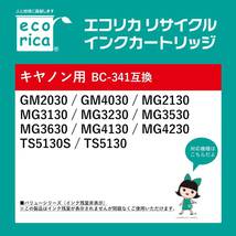 ◆送料無料◆大容量タイプ★キヤノン BC-341XL 互換リサイクルインクカートリッジ カラー エコリカ Ecorica ECI-C341XLB-V_画像5