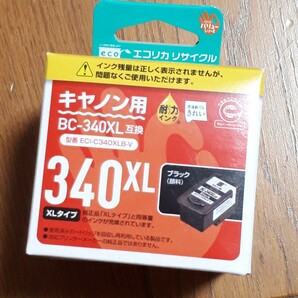 ◆送料無料◆大容量タイプ★キヤノン BC-340XL 互換リサイクルインクカートリッジ ブラック エコリカ Ecorica ECI-C340XLB-Vの画像1