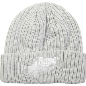 A BATHING APE ア ベイシング エイプ BAPE STA BEANIE GRAY ビーニー 灰 Size 【フリー】 【新古品・未使用品】 20791552