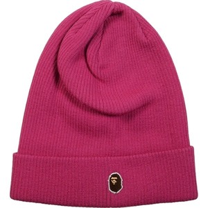 A BATHING APE ア ベイシング エイプ NEON COLOR RIB BEANIE PINK ビーニー ピンク Size 【フリー】 【新古品・未使用品】 20791560