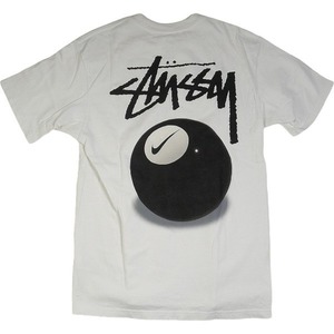 STUSSY ステューシー ×Nike SS 8 Ball T-Shirt White Tシャツ 白 Size 【XS】 【中古品-良い】 20793591