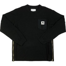 sacai サカイ ×Carhartt L/S T-Shirt ロンT 黒 Size 【4】 【中古品-良い】 20793445_画像1