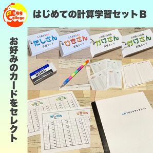 はじめての計算学習セットＢ　計算カード　たし算　ひき算　かけ算　わり算　算数　プレゼント　テスト対策　算数カード　算数セット　知育