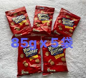 ナビスコ Nutter Butter ピーナッツバター ビスケット 85gｘ5袋　アメリカ購入