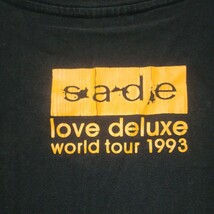 SADE シャーデー Tシャツ Love Deluxe World Tour Black L 22AW 黒 Tee バンドt ロックt 音楽_画像6