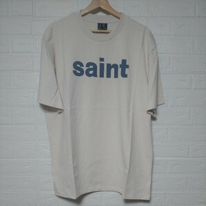 SAINT MICHAEL セントマイケル Tシャツ ブランドロゴ クルーネックTシャツ DOOR TEE 21SS アイボリー ホワイト M トップス 半袖の画像1