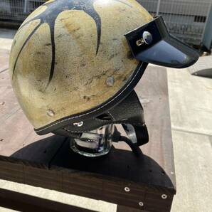 新品未使用 ハーフヘルメット ショーティー ハーレー アメリカン ポリヘル オーシャンビートル風の画像2