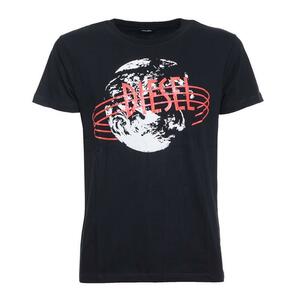 DIESEL ディーゼル 半袖Tシャツ カットソー T-DIEGO-NC T-SHIRT ブラック Sサイズ(USサイズ) 新品