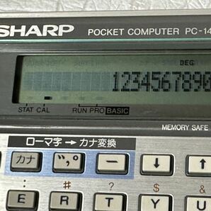 シャープ PC-1425 ★ポケットコンピューター★統計計算／関数／BASICプログラム★取説付美品★昭和レトロ？SHARP POCKET COMPUTER/ポケコンの画像2